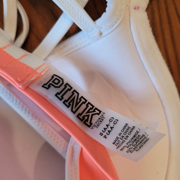 PINK Victoria's Secret colorful light push racer-back bra, size AA-C, NEW - Picture 4 of 6